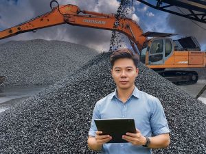 Bãi than đá đốt lò hơi, loại than cục 4 nhiệt cao